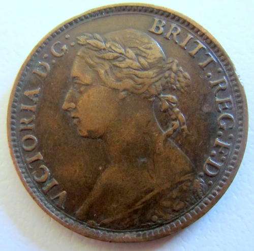 AN 1888 VICTORIAN FARTHING---BM 1.