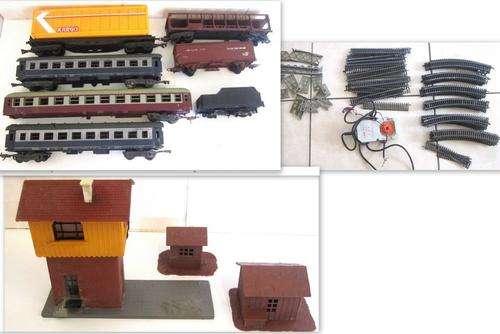 PARTS OF A LIMA TRAIN SET INCLUDING 2 SAR COACHES AND HOUSE PARTS--60's??70's ??