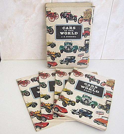 A SET OF  4 "CARS OF THE WORLD BOOKS" BOXED