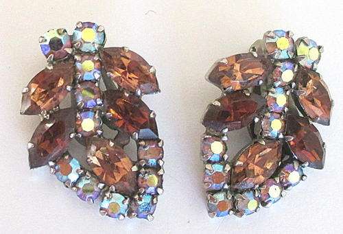 A PAIR OF VINTAGE AUSTRIAN EARRINGS .