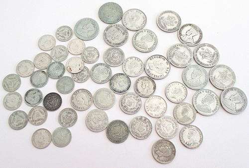 149,3 GRAM ,800 silver 1 SHILL,6d and 3d---SCRAP FILLERS AND SOME FINE COINS