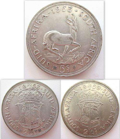 THE RARER 1959 FLORIN (NOTE) ,1953  5/- CROWN AND 1953 FLORIN