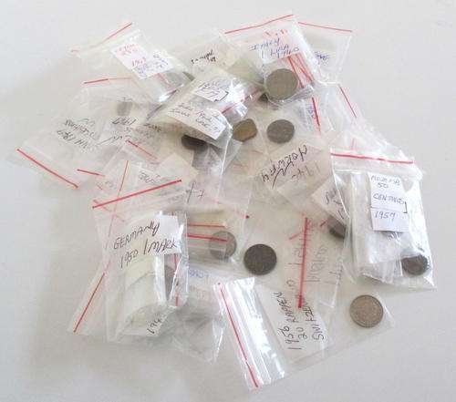 60 INTERNATIONAL COINS(BID PER COIN TO TAKE THE LOT) IN COLLECTABLE CONDITION-1940's and 1950''s