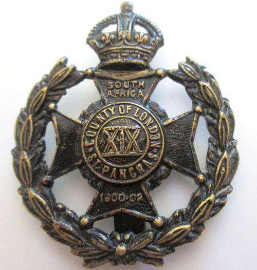 A BOER WAR PERIOD MILITARY BADGE-BRITISH REGIMENT FOR SERVICE IN SOUTH AFRICA