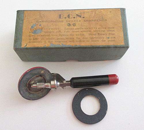 A RARE GRAMOPHONE NEEDLE SHARPENER