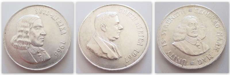 2 SILVER R1 COINS AND A SILVER 20 CENTS---2 X ,800 Gram and 1 X ,500 Gram