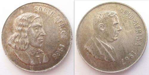 A 1966 AND 1967  ,800 SILVER ONE RANDS