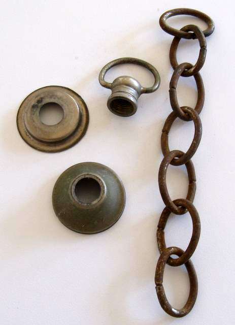 A CRYSTAL CHANDELIER--needs to be restored--note description