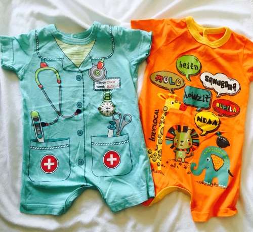 Two woolies rompers 3 to 6 months