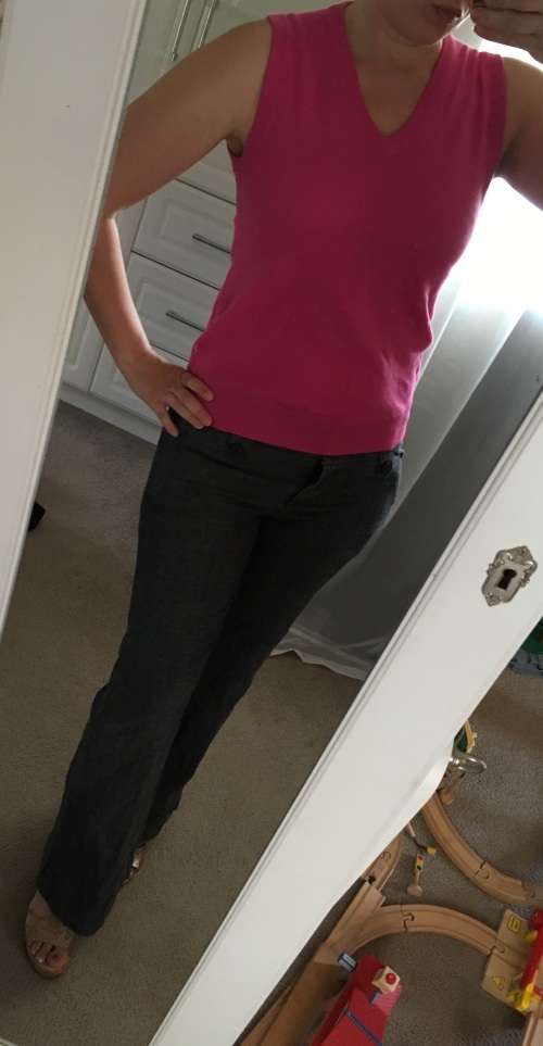 Jean like thin material pants size 34 Truworths