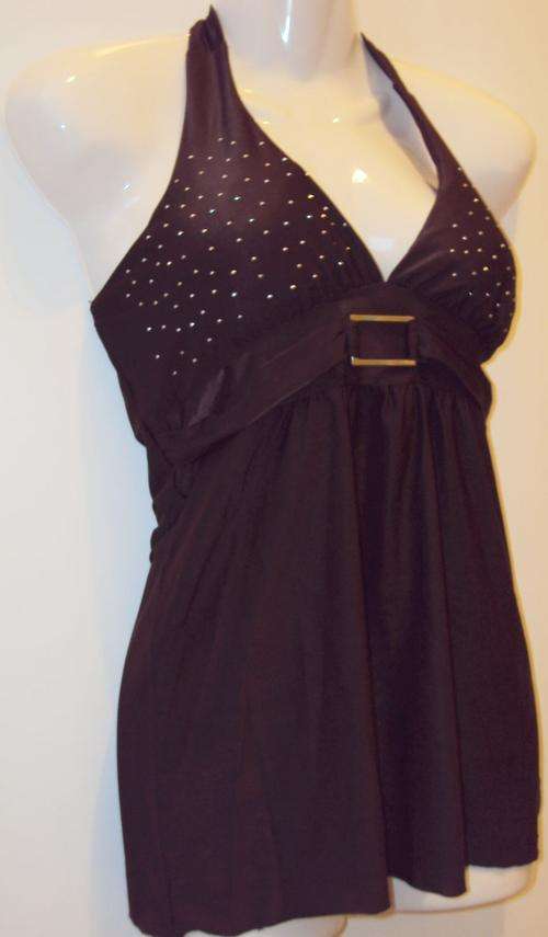 sexy dark brown lycra top