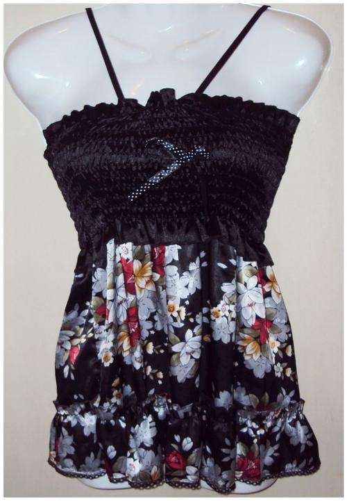 satin floral top