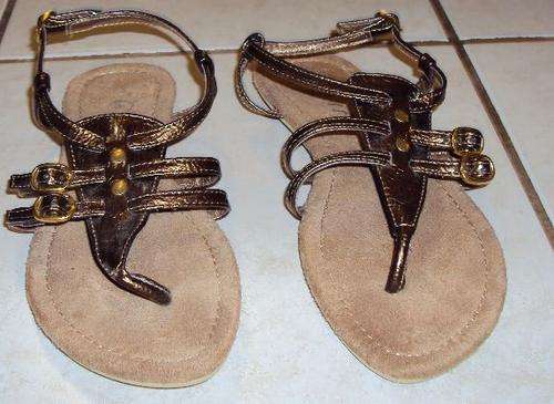 Bronze gladiator sandles by kelso edgars