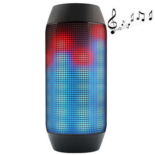 PULSE BLUETOOTH CANNISTER SPEAKER -HIGH DEF SOUND - INTEGRATED SPECTRUM ANALYZER LIGHT SHOW