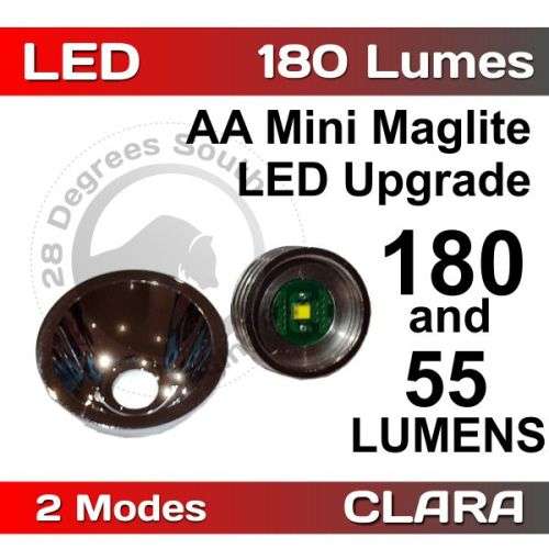 180 Lumen Clara LED Upgrade Module for AA Mini Maglite - Dimmable to 55 Lumens