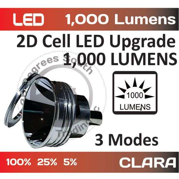 Clara 1000 Lumen LED for 2D Maglite