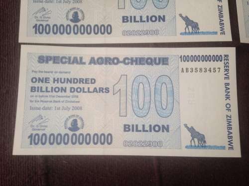 Zimbabwe Bank Notes (2008)