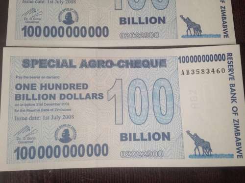 Zimbabwe Bank Notes (2008)