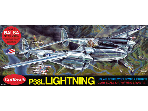 Guillows P-38L Lightning Balsa Flying Model Kit