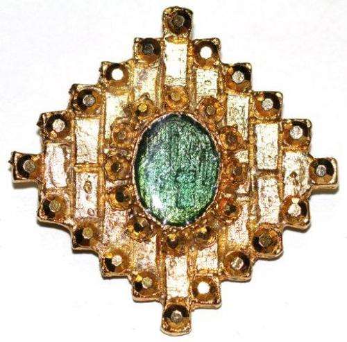 ELEGANT ENAMELLED BROOCH - VINTAGE