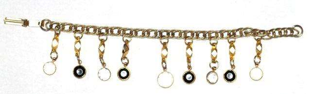 ELEGANT VINTAGE BRACELET WITH LOTS OF DANGLES / CHARMS