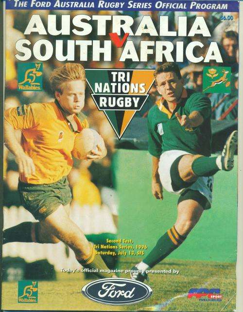 Programme Australia vs Springboks 13-7-1996 tri Nations