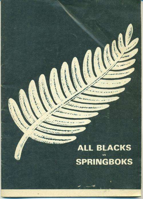 Rugby programme Springboks vs All Blacks 4th test Ellis Park