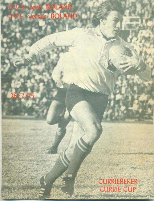 Rugby programme OFS vs Boland 26-7-1975