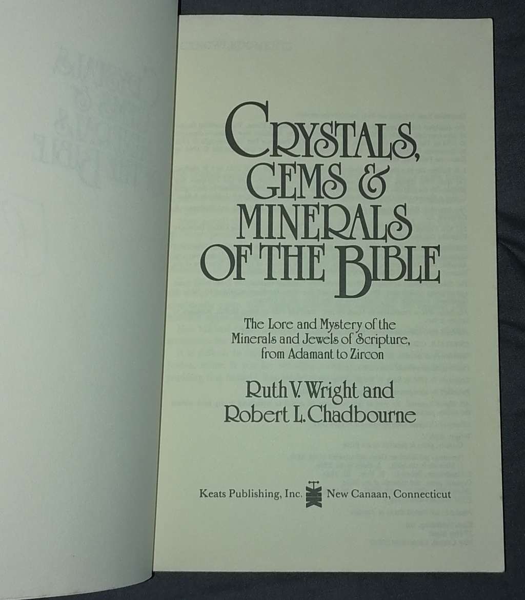 CRYSTALS GEMS AND MINERALS OF THE BIBLE