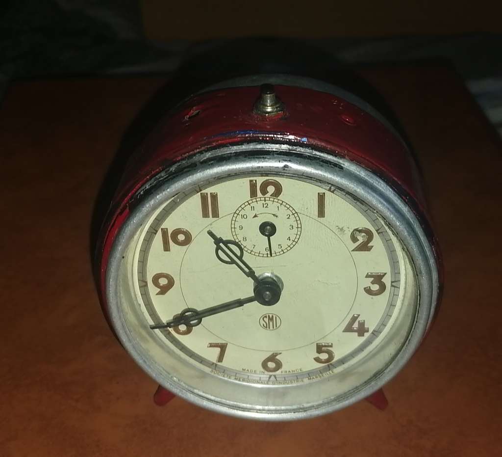 VINTAGE SMI ALARM CLOCK 100% WORKING - made in France