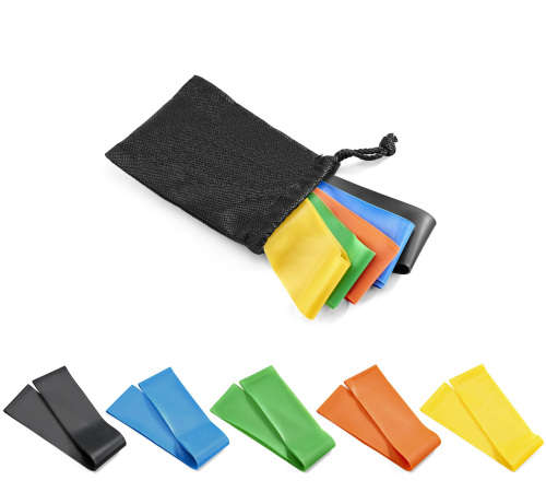 Resistance Loop Band Set - 5 in carry pouch