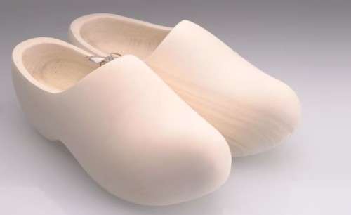 Real Dutch Clogs - Unpainted wooden Pair - Size 25 1/2 EU