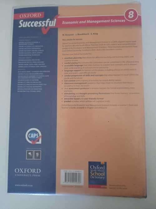 OXFORD SUCCESSFUL ECONOMIC AND MANAGEMENT SCIENCES GR 8 (LEARNERS BOOK) (CAPS)   ISBN: 9780199