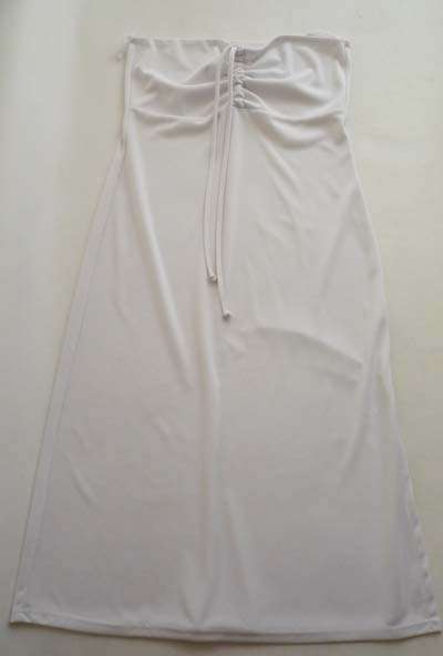 CUTE WHITE BOOBTUBE DRESS!!