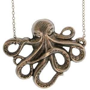 CUTE BRONZE OCTOPUS NECKLACE!!