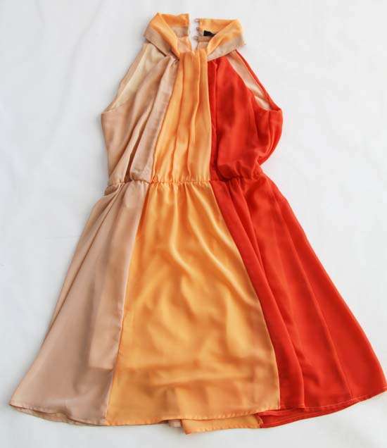 BEAUTIFUL 3 COLOUR ASOS CHIFFON DRESS!