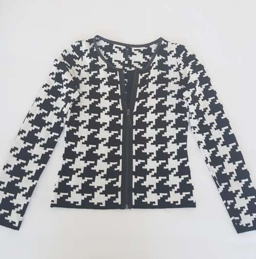 BLACK AND WHITE CARDI STYLE JACKET!