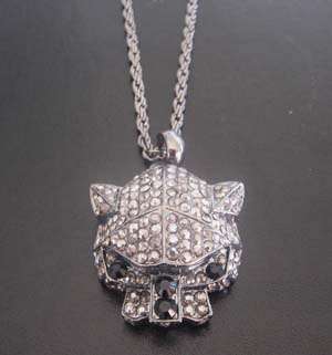 STUNNING SPARKLING CRYSTAL TIGER NECKLACE!!