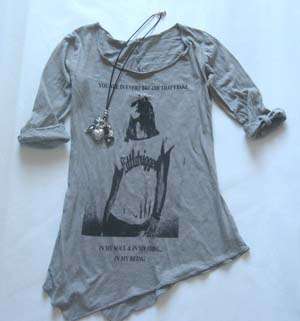 FUNKY GREY DRESS/TOP AND CHARM NECKLACE COMBO!!