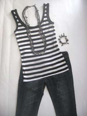 FAB JEANS, VEST, BEADED NECKLACE AND CHARM BRACELET COMBO!!