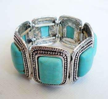 GREAT ANTIQUE SILVER AND TURQUOISE BRACELET!!