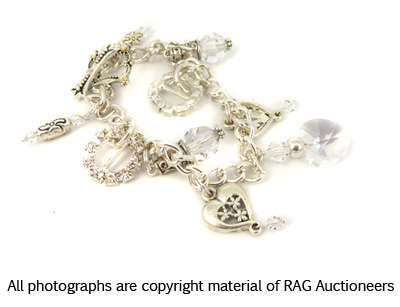 Lauren Michelle Collection Swarovski Charm Bracelet