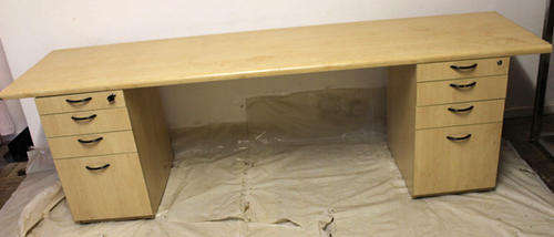 Long Narrow Desk / Table with Two Credenzas