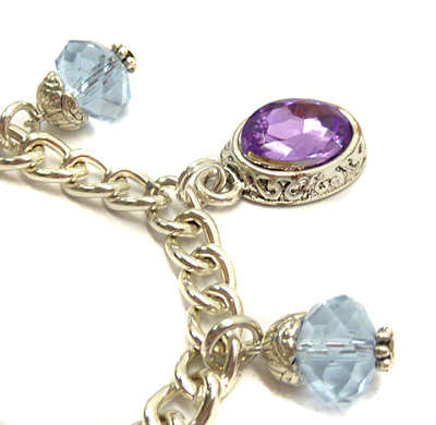 Lauren Michelle Collection Swarovski Charmed Bracelet