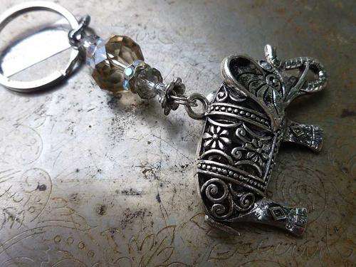 Lauren Michelle Collection Elephant Keyring
