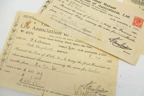Vintage Insurance Certificates and Other Vintage Items