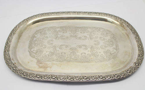 Silver Platters and Serviette Holder