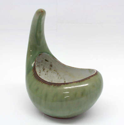 Unusual Calabash Organic Looking Ceramic Bowl