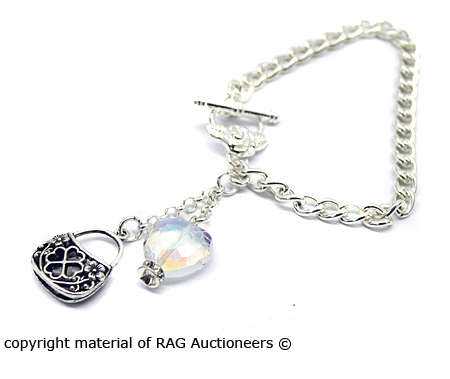 Lauren Michelle Collection Dainty Bracelet with Tasseled Charms