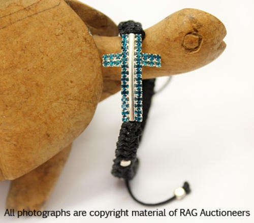 Lauren Michelle Collection Woven Cross Bracelet